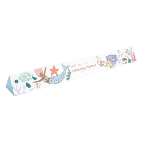 Meri Meri - Mermaid Colouring Posters - Deniz Kızı Boyamalı Poster