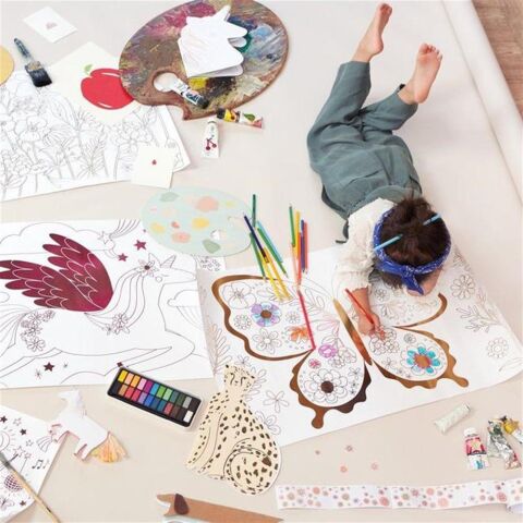 Meri Meri - Mermaid Colouring Posters - Deniz Kızı Boyamalı Poster