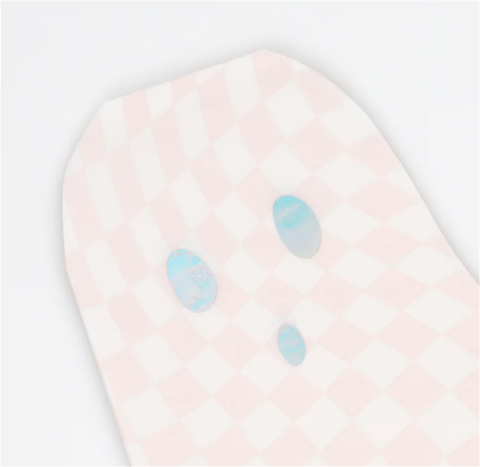 Meri Meri - Pink Checker Ghost Napkins - Pembe Kareli Hayalet Peçeteler (16'Lı)