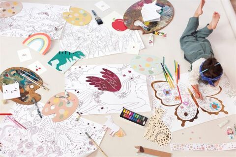 Meri Meri - Butterfly Colouring Posters - Kelebek Boyamalı Poster