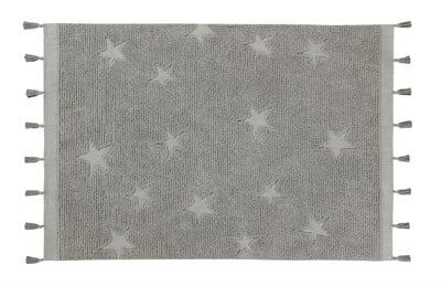 Hippy Stars Gri Çocuk Odası Kilimi