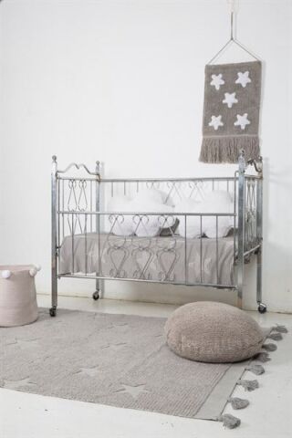 Hippy Stars Gri Çocuk Odası Kilimi