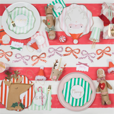 Meri Meri - Jolly Christmas Santa Plates - Noel Baba Tabaklar (8'Li)