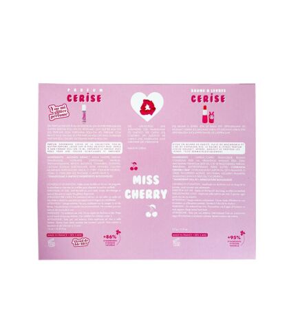Inuwet Miss Cherry Set -Pembe Saç Tokası, Kiraz Kokulu Parfüm ve Kiraz Aromalı Dudak Nemlendiricisi