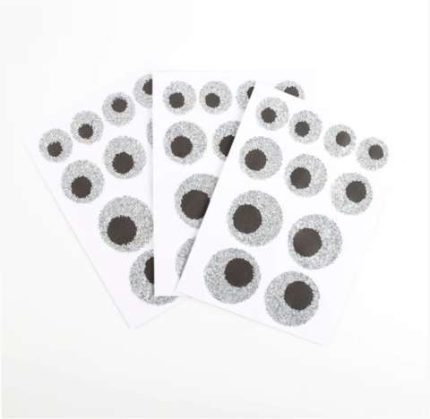 Meri Meri - Eco Glitter Eyeball Stickers - Parıltılı Göz Çıkartmalar (8'li)
