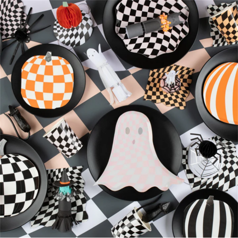 Meri Meri - Mod Pattern Pumpkin Napkins - Modern Desenli Balkabağı Peçeteler (16'Lı)