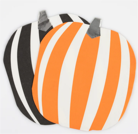Meri Meri - Mod Pattern Pumpkin Napkins - Modern Desenli Balkabağı Peçeteler (16'Lı)
