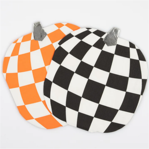 Meri Meri - Mod Pattern Pumpkin Napkins - Modern Desenli Balkabağı Peçeteler (16'Lı)