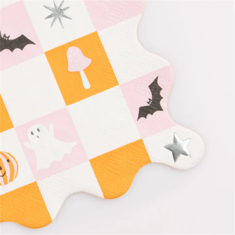 Meri Meri - Groovy Halloween Icon Large Napkins - Cadılar Bayramı Karakterli Peçeteler (L) (16'Lı)