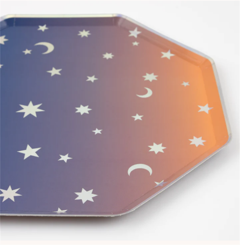 Meri Meri - Making Magic Star Dinner Plates - Make Magic Yıldızlı Tabaklar (L) (8'li)