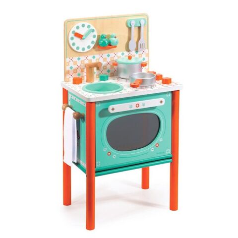 Djeco Leo Ahşap Fırın - Evcilik Oyunu Ahşap Mutfak Aksesuarları