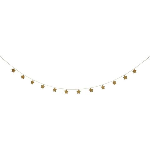 Meri Meri - Gold Knitted Star Garland - Altın Yıldızlı Asılan Süs