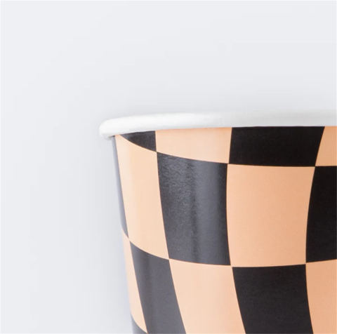 Meri Meri - Halloween Checker Cups - Cadılar Bayramı Damalı Bardaklar (8'li)