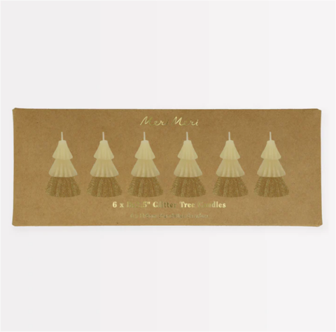 Meri Meri - Ivory Mini Tree Candles - Krem Mini Ağaç Mumlar (6'lı)