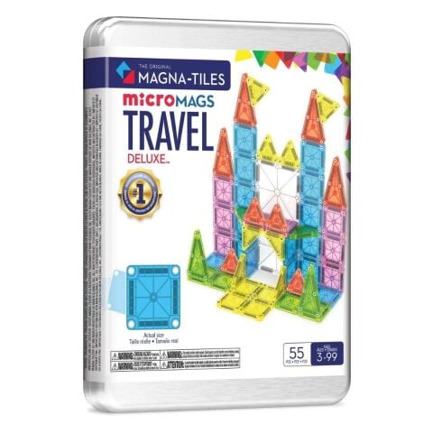 Magna-Tiles - MicroMAGS Travel Deluxe - 55 Parça