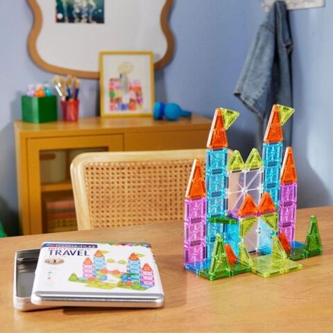 Magna-Tiles - MicroMAGS Travel Deluxe - 55 Parça