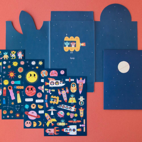 Londji Activities Stickers Space / Aktiviteler Çıkartma Uzay