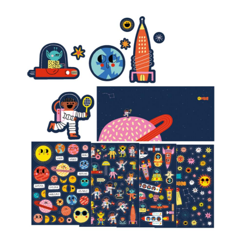 Londji Activities Stickers Space / Aktiviteler Çıkartma Uzay