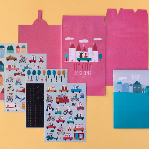 Londji Activities Stickers City / Aktiviteler Çıkartma Şehir