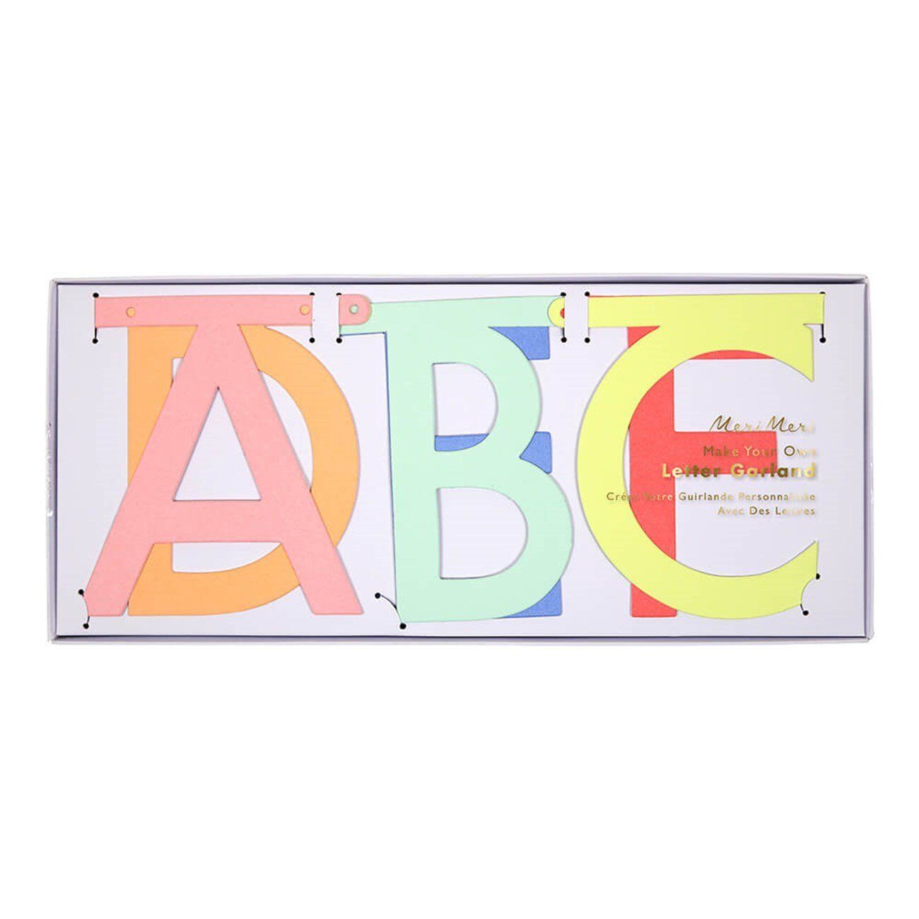 Meri Meri - Neon Letter Garland Kit - Neon Simli Harf Seti