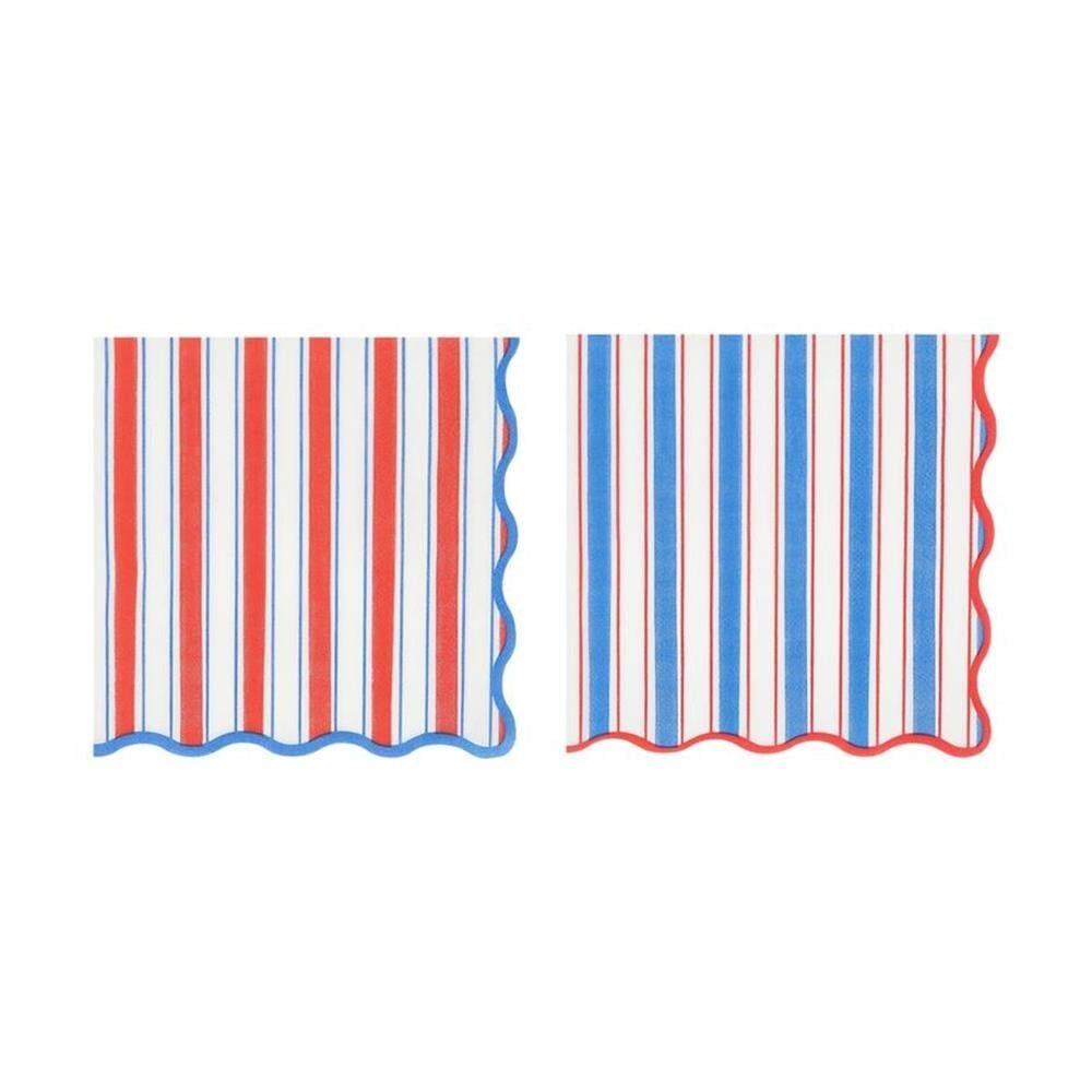 Meri Meri - Denizci Çizgili Peçete - L - 16 Adet