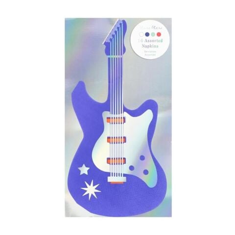 Meri Meri - Elektro Gitar Peçete - L - 16 Adet