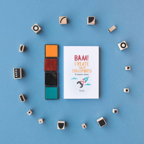 Londji Ahşap Baskı Tasarım Set // Bam! Transports