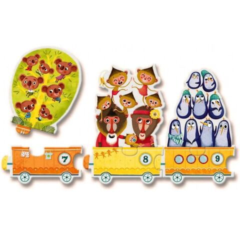 Djeco İkili Puzzle / I Count - Sayı Treni Yapbozu 3 Yaş ve Üzeri