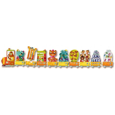 Djeco İkili Puzzle / I Count - Sayı Treni Yapbozu 3 Yaş ve Üzeri