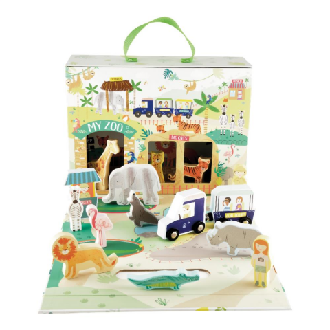 Floss & Rock Ahşap Figürlü Oyun Kutuları / Jungle