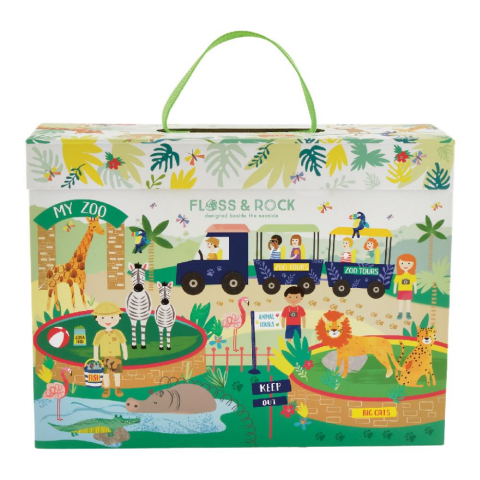 Floss & Rock Ahşap Figürlü Oyun Kutuları / Jungle