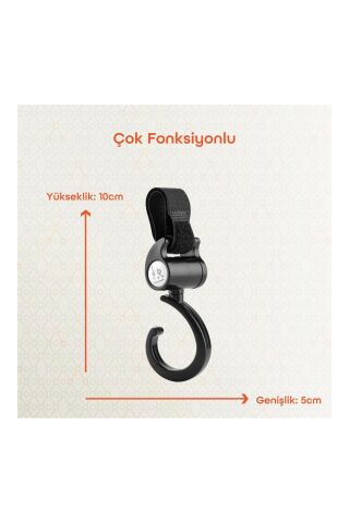 Gezenbebe 360 Derece Dönebilen Bebek Arabası Kancası