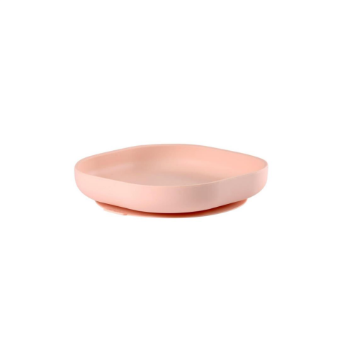 Beaba - Vakumlu Silikon Tabak, Light Pink