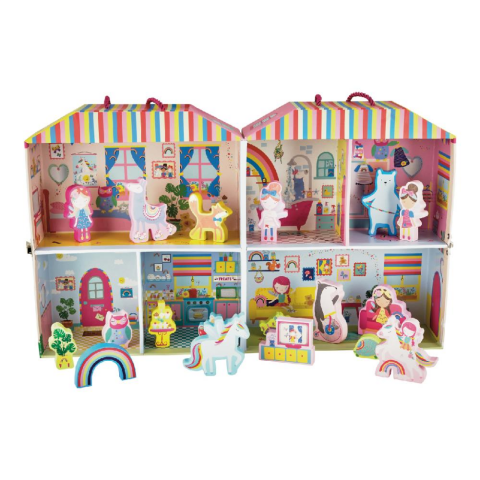 Floss & Rock Ahşap Figürlü Oyun Kutuları / Rainbow