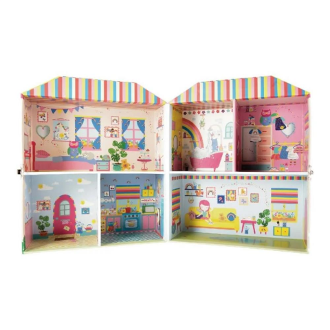 Floss & Rock Ahşap Figürlü Oyun Kutuları / Rainbow