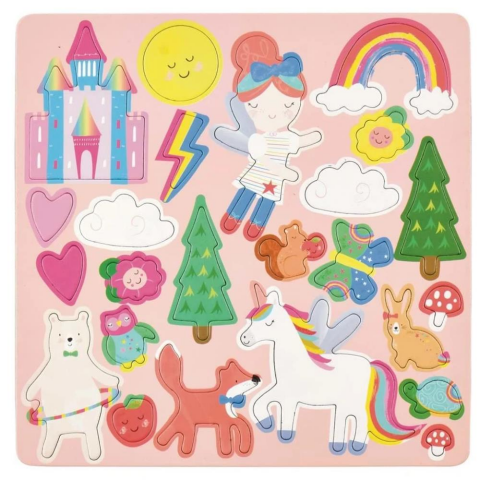 Floss & Rock Mıknatıslı Kutu Oyunları – 4’ü 1 arada /Rainbow Fairy