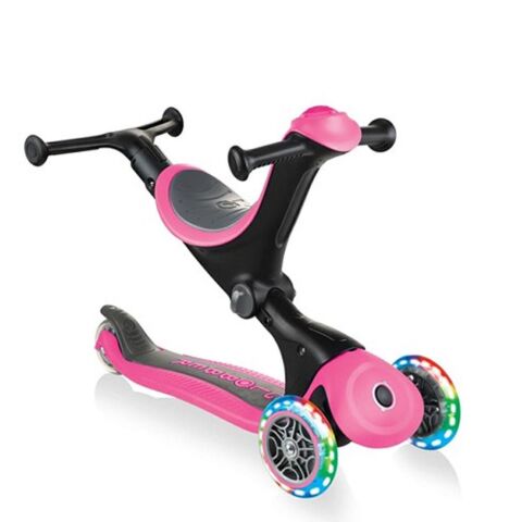 Globber Go Up Deluxe Işıklı Teker Scooter-Pembe