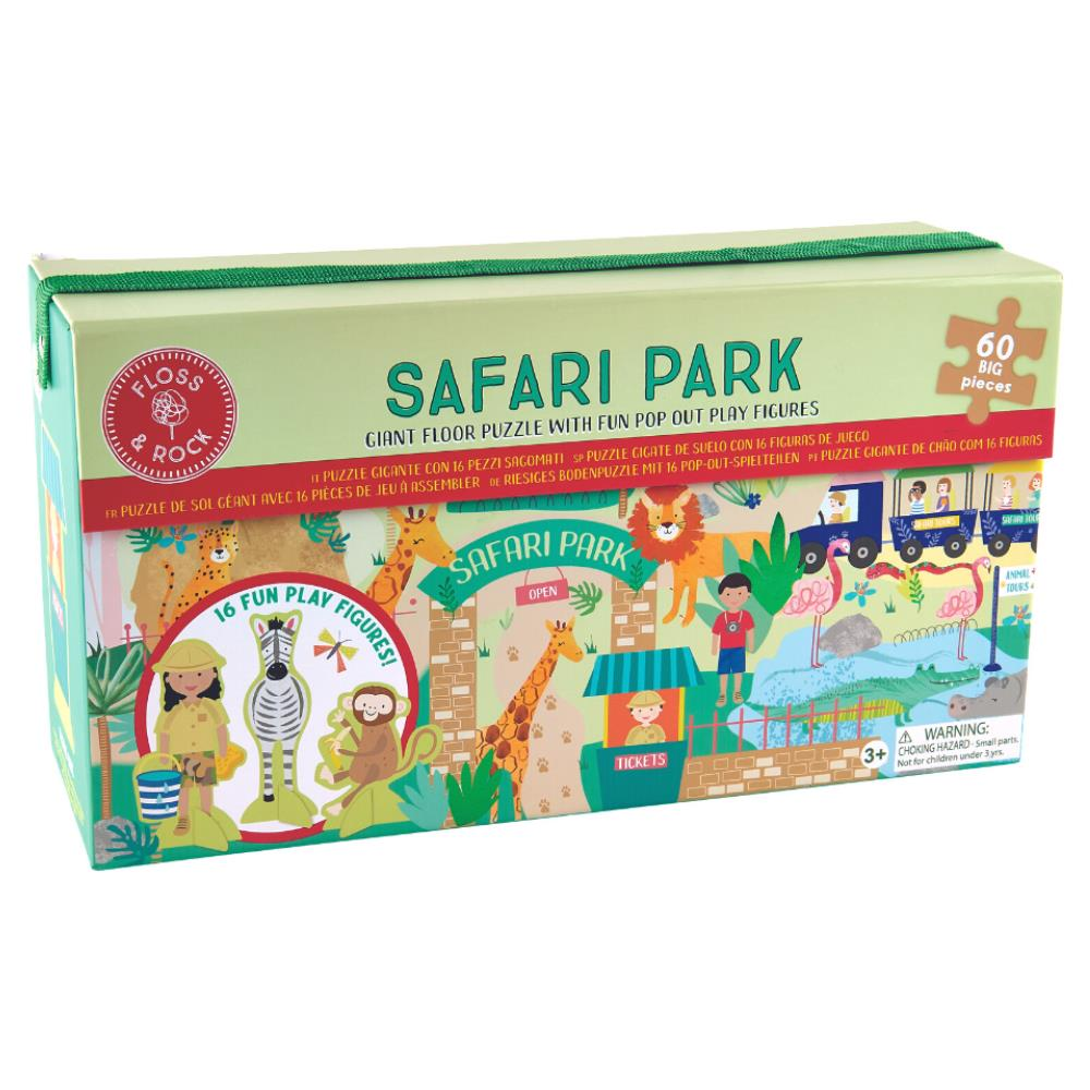 Floss & Rock 60 Parça ''Safari Park'' Pop Out Yer Yapbozu
