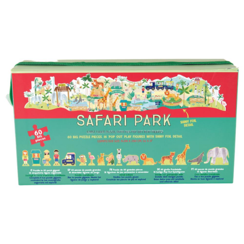 Floss & Rock 60 Parça ''Safari Park'' Pop Out Yer Yapbozu