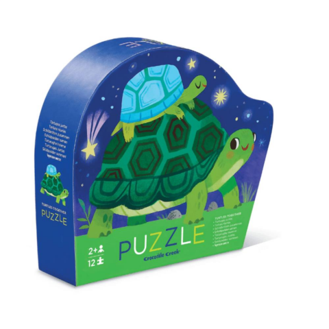 Crocodile Creek Mini Puzzle - 12 Parça - Kaplumbağalar