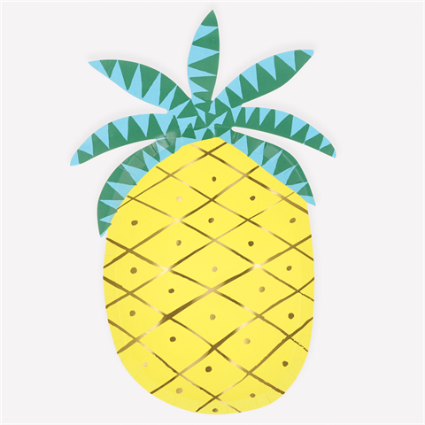 Meri Meri - Ananas Tabaklar - 8 Adet