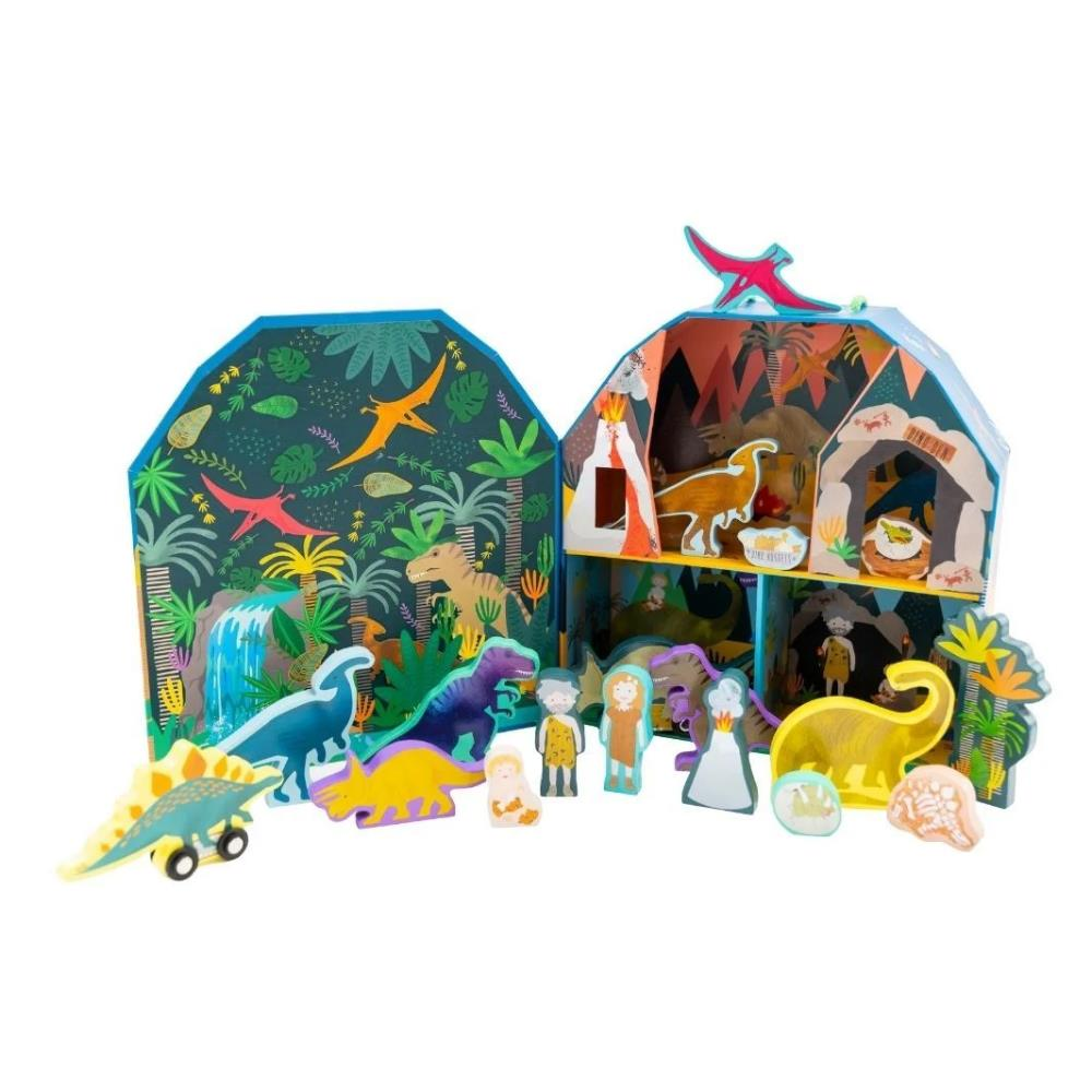 Floss & Rock Ahşap Figürlü Oyun Kutuları / Dino