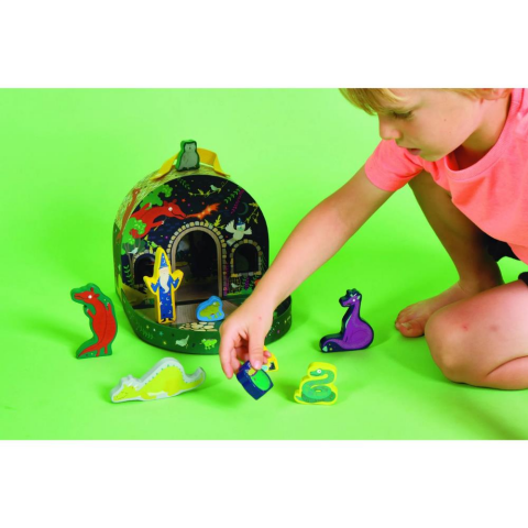 Floss & Rock Ahşap Figürlü Oyun Kutuları / Dino