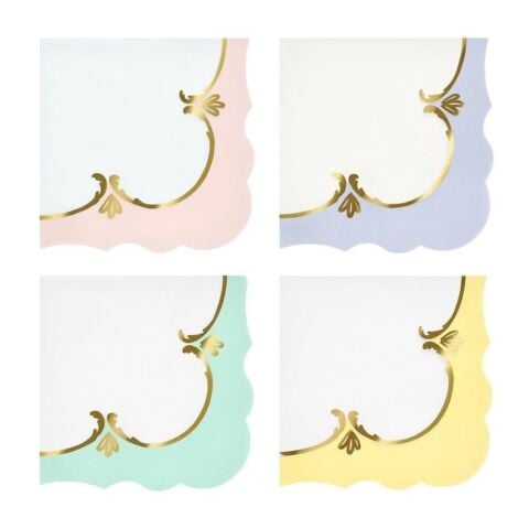 Meri Meri - Rokoko Pastel Renk Peçete - L - 16 Adet