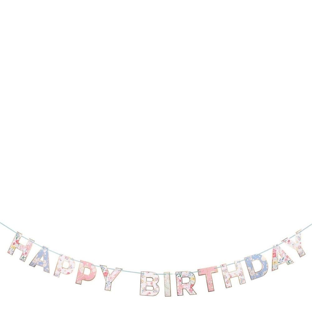Meri Meri - English Garden Birthday Garland - English Garden Asılan Süs
