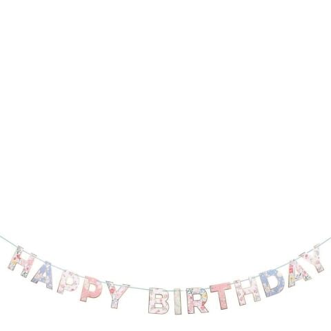 Meri Meri - English Garden Birthday Garland - English Garden Asılan Süs