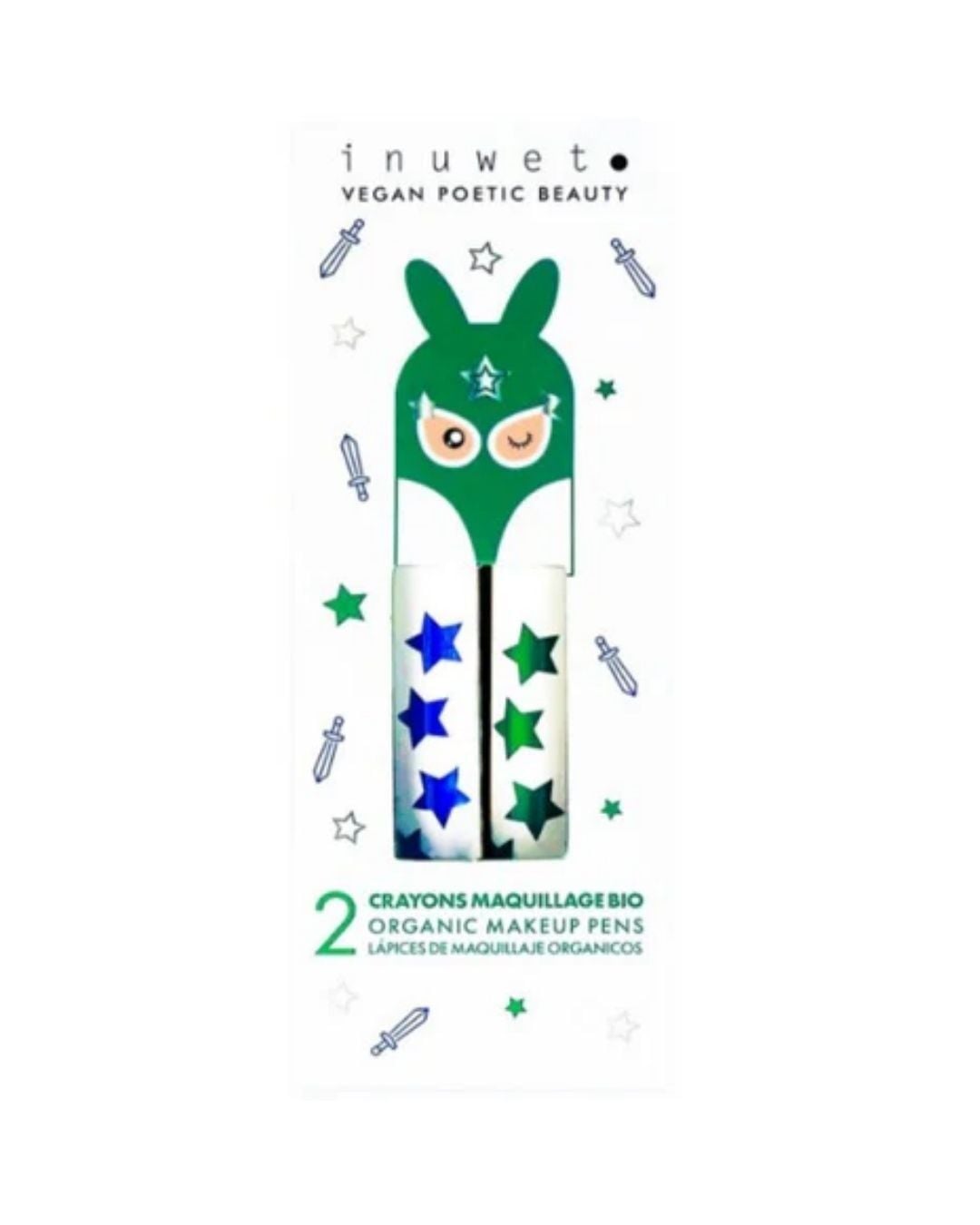 Inuwet - Make Up Pencil Heroboy Blue-Green Çok Amaçlı Makyaj Kalemi Mavi-Yeşil