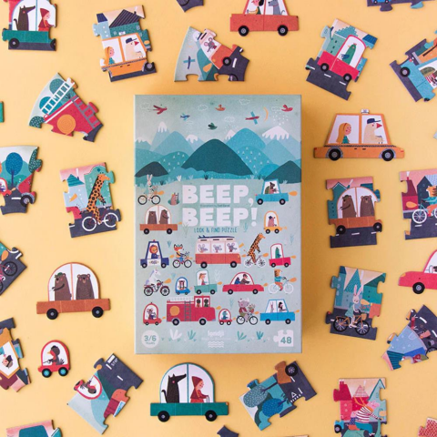 Londji Puzzle - Observation / Beep Beep! (48 Parça)