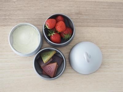 Beaba - 3 Katmanlı Süt Tozu Kutusu ve Atıştırmalık Kabı (Light/Dark mist)