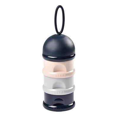 Beaba - 3 Katmanlı Süt Tozu Kutusu ve Atıştırmalık Kabı (Dark blue + Grey + Pink)